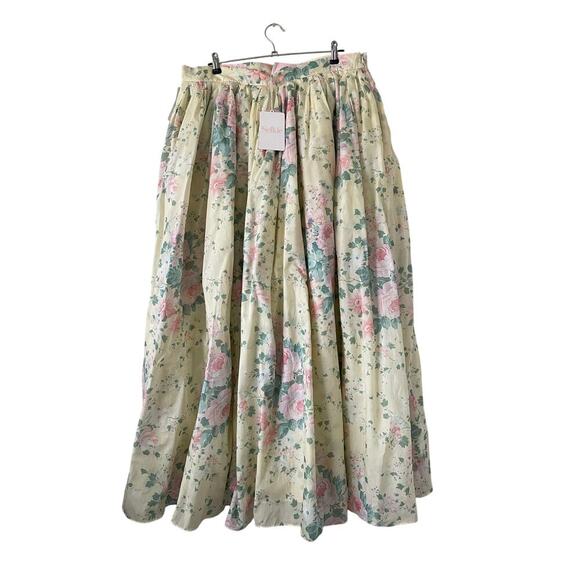 NWT Selkie The Fantasy Ballroom Skirt Long Floral Cottage Core Coquette Silk 1X - Picture 2 of 10